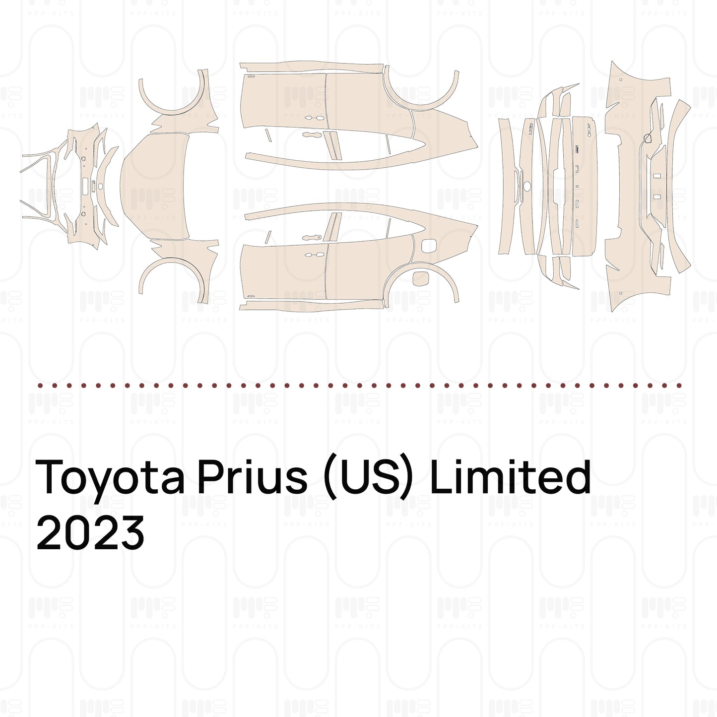 Voorgesneden PPF Toyota Prius (US) Limited 2023