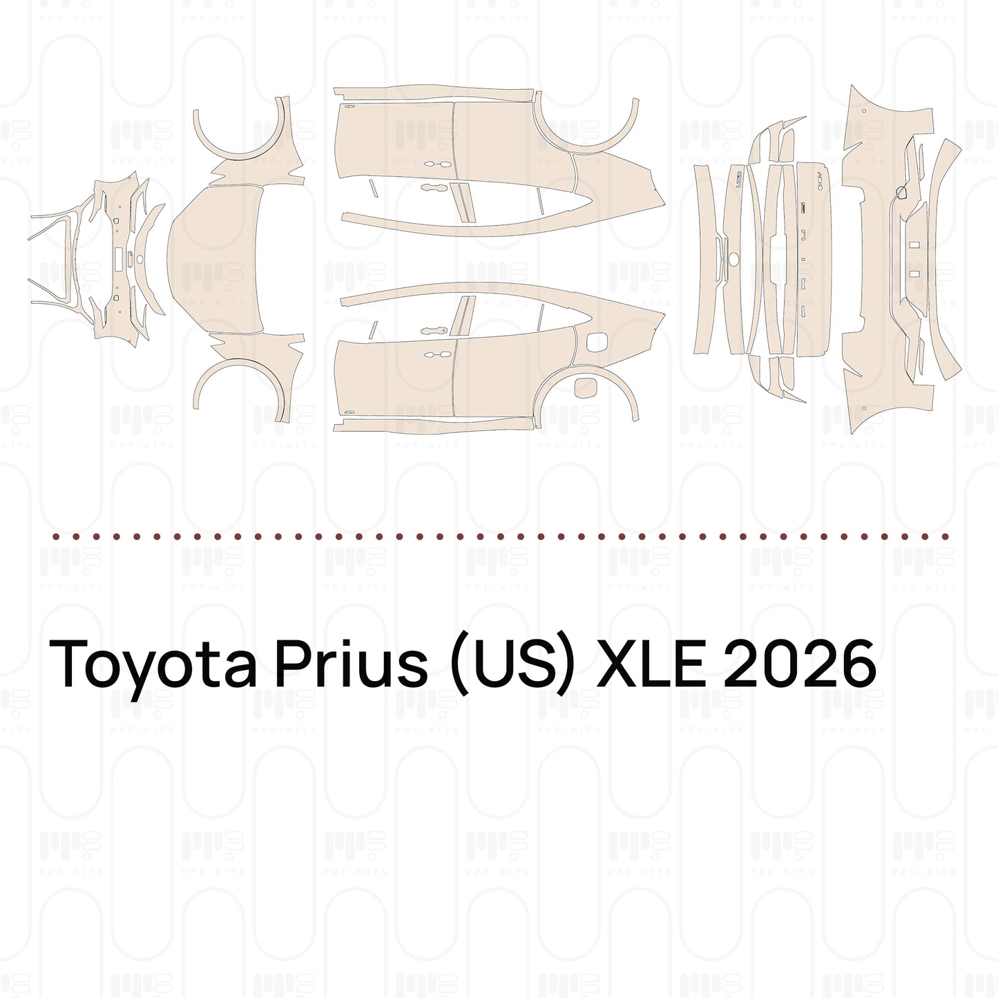Voorgesneden PPF Toyota Prius (US) XLE 2026