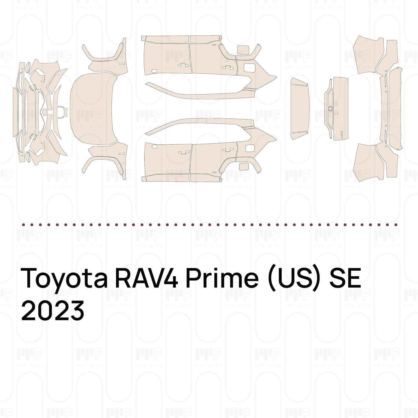 Voorgesneden PPF Toyota RAV4 Prime (US) SE 2023