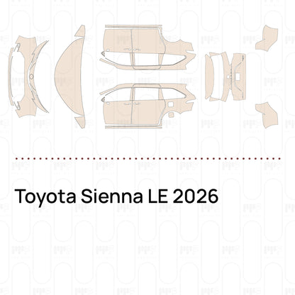Voorgesneden PPF Toyota Sienna LE 2026