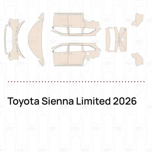 Voorgesneden PPF Toyota Sienna Limited 2026