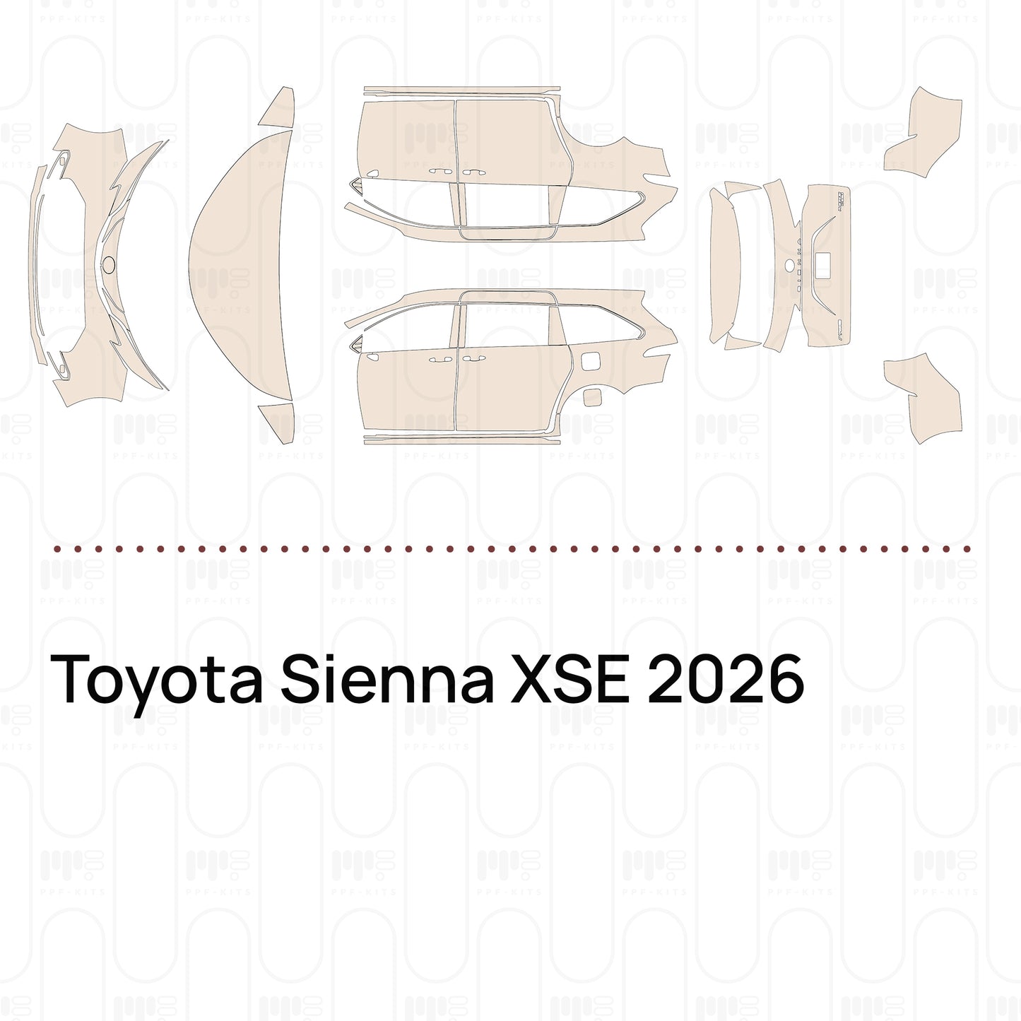 Voorgesneden PPF Toyota Sienna XSE 2026