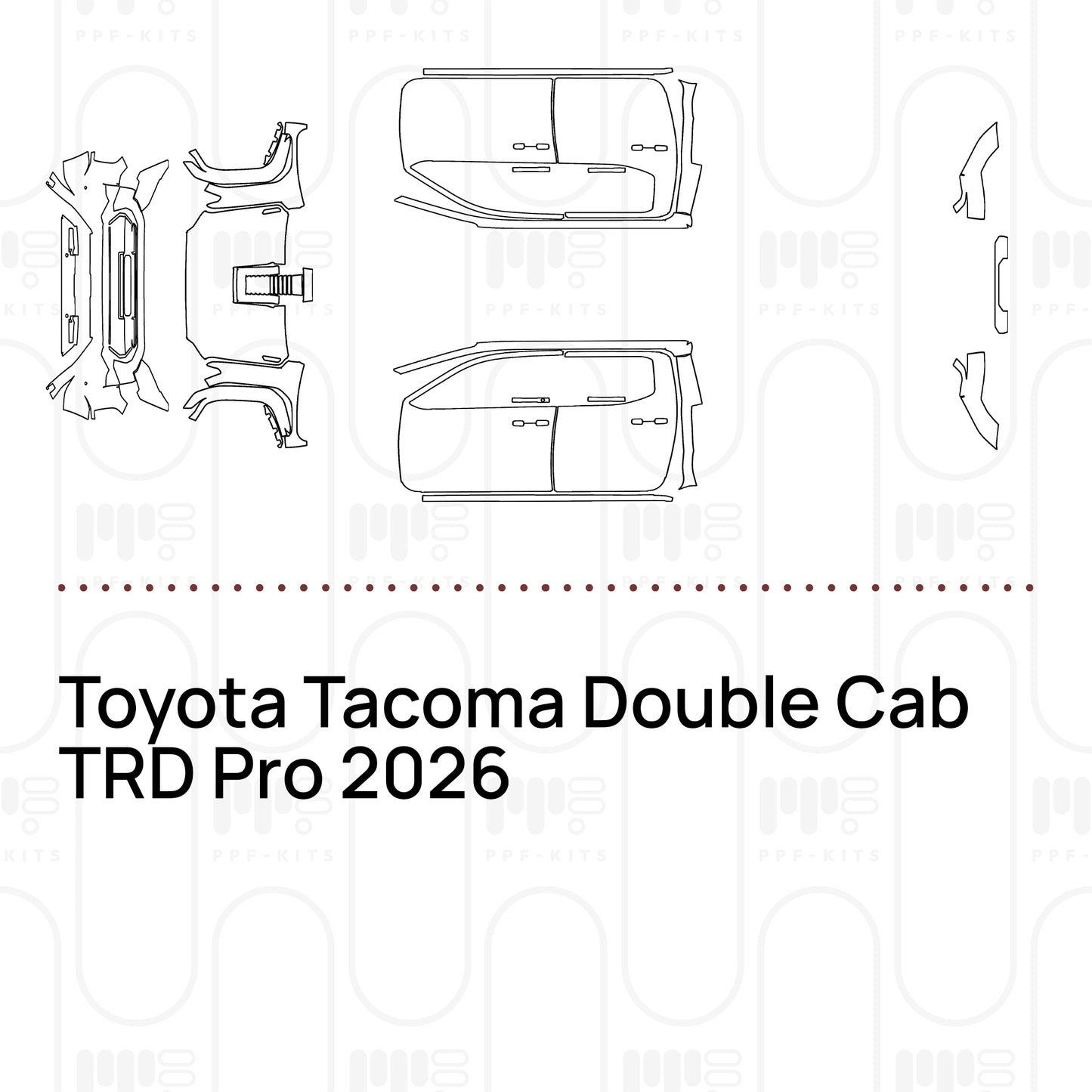 Voorgesneden PPF Toyota Tacoma Double Cab TRD Pro 2026