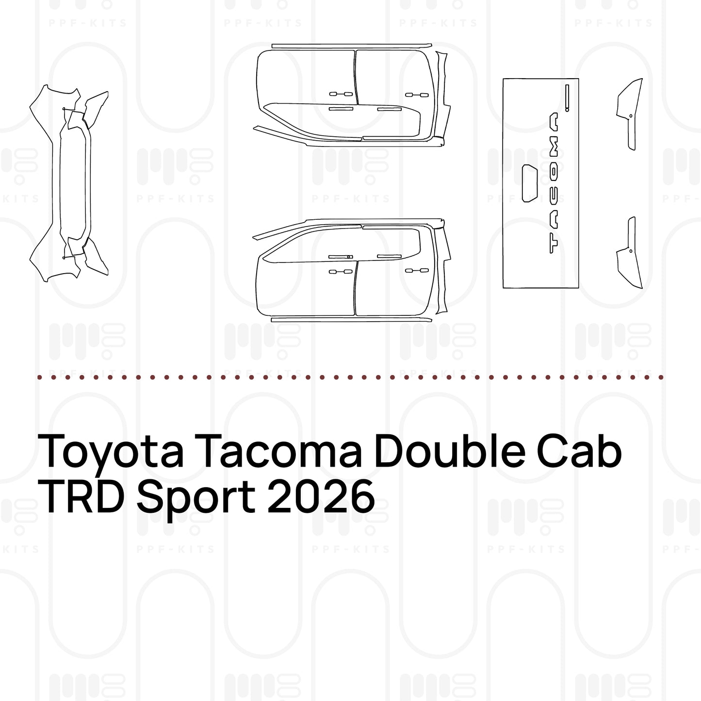 Voorgesneden PPF Toyota Tacoma Double Cab TRD Sport 2026