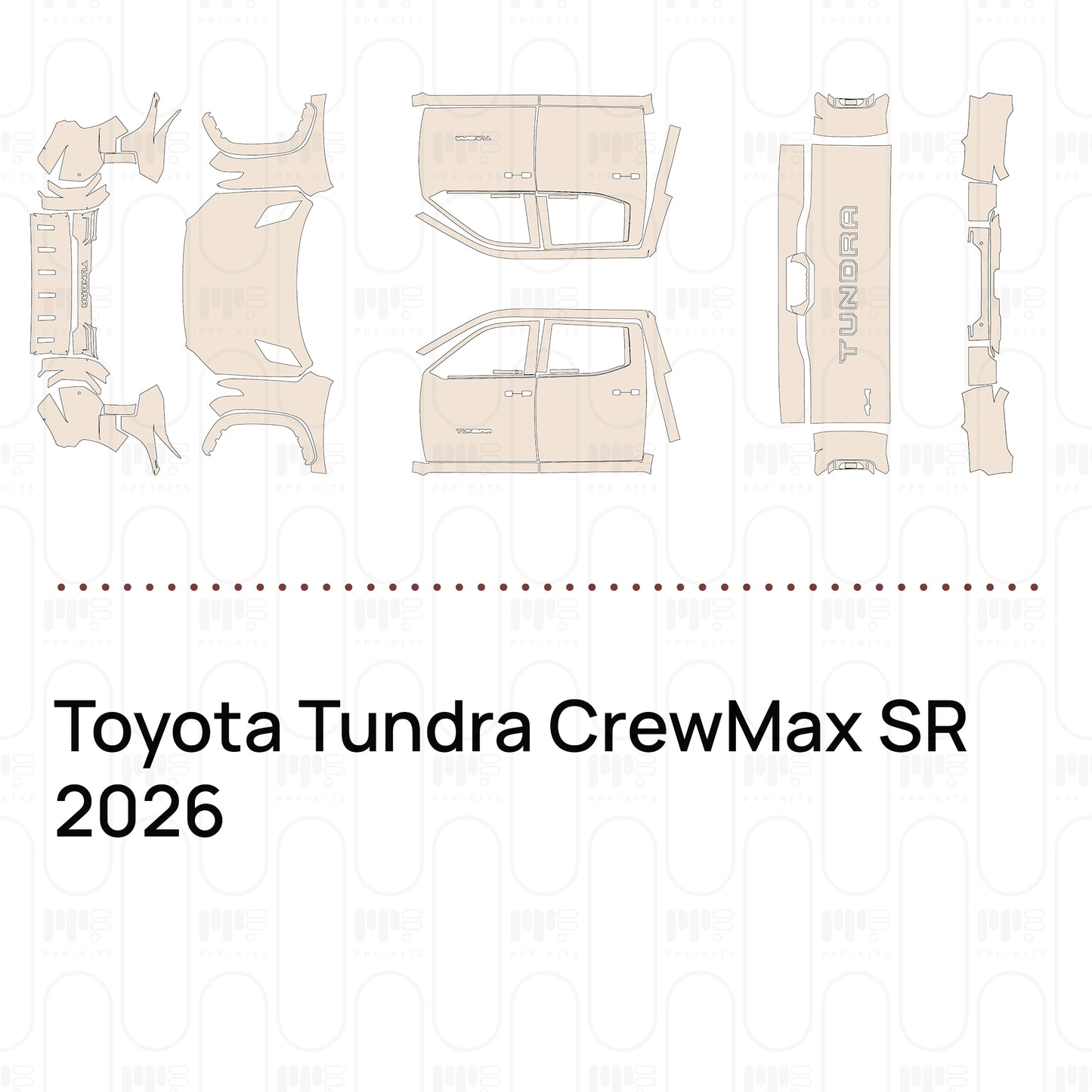 Voorgesneden PPF Toyota Tundra CrewMax SR 2026