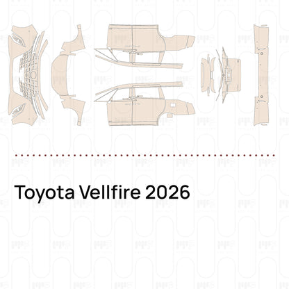 Voorgesneden PPF Toyota Vellfire 2026