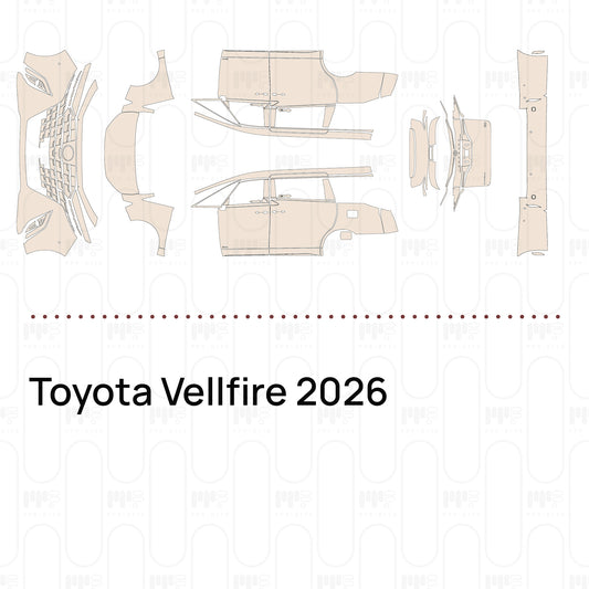 Voorgesneden PPF Toyota Vellfire 2026