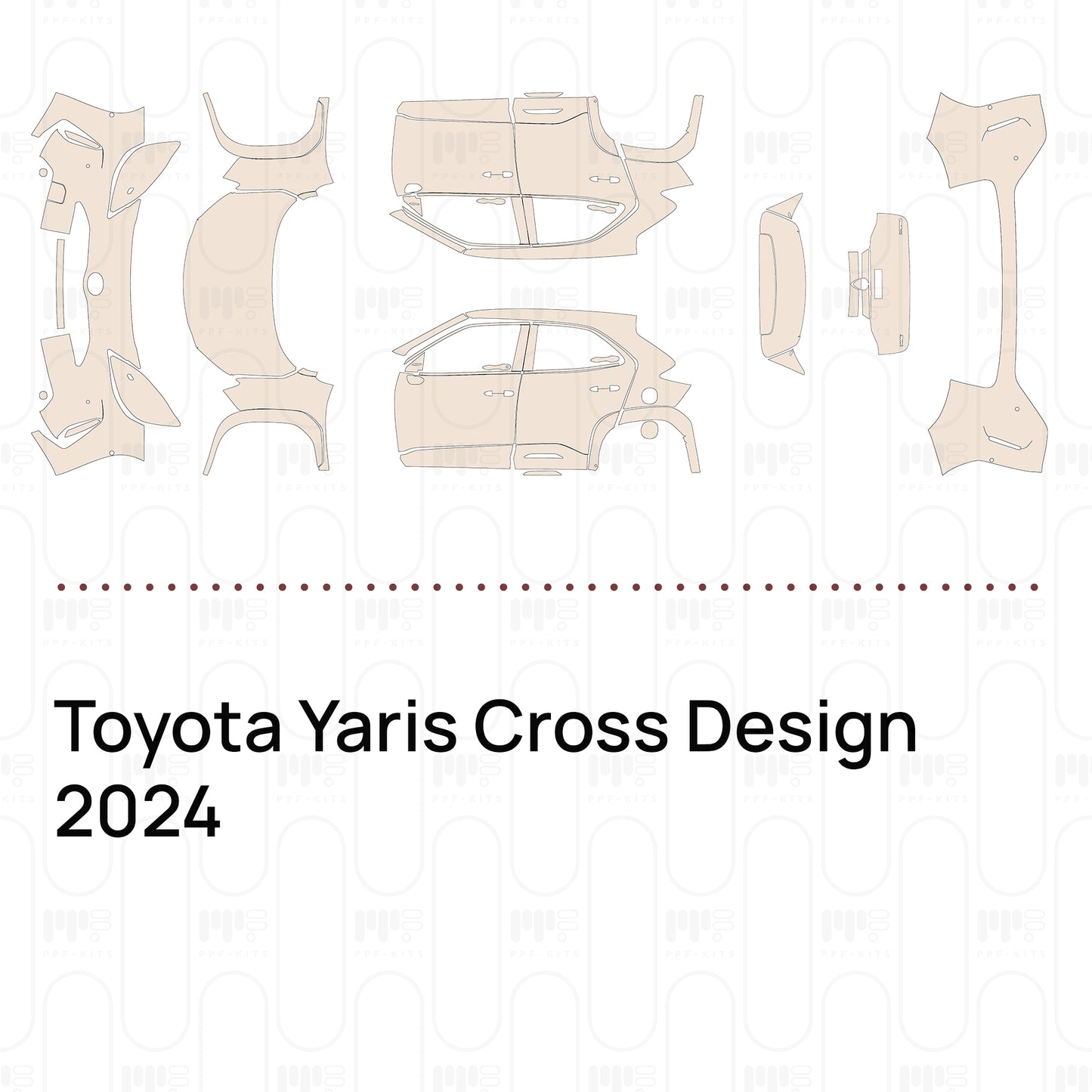 Voorgesneden PPF Toyota Yaris Cross Design 2024