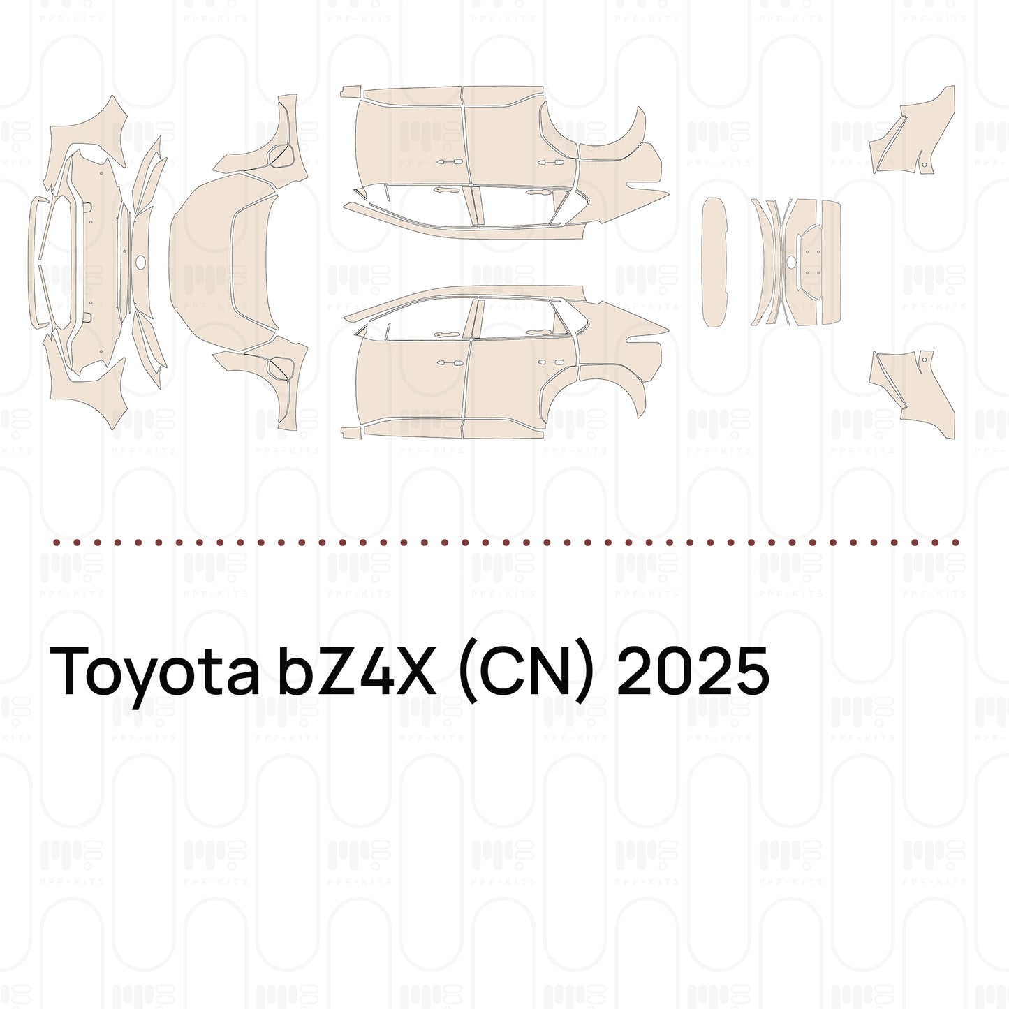 Voorgesneden PPF Toyota bZ4X (CN) 2025