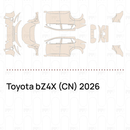 Voorgesneden PPF Toyota bZ4X (CN) 2026