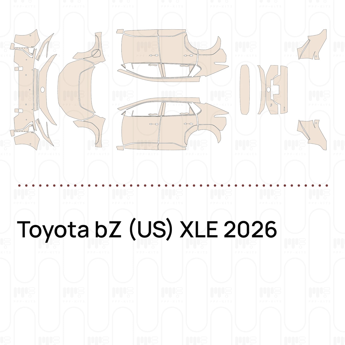 Voorgesneden PPF Toyota bZ (US) XLE 2026