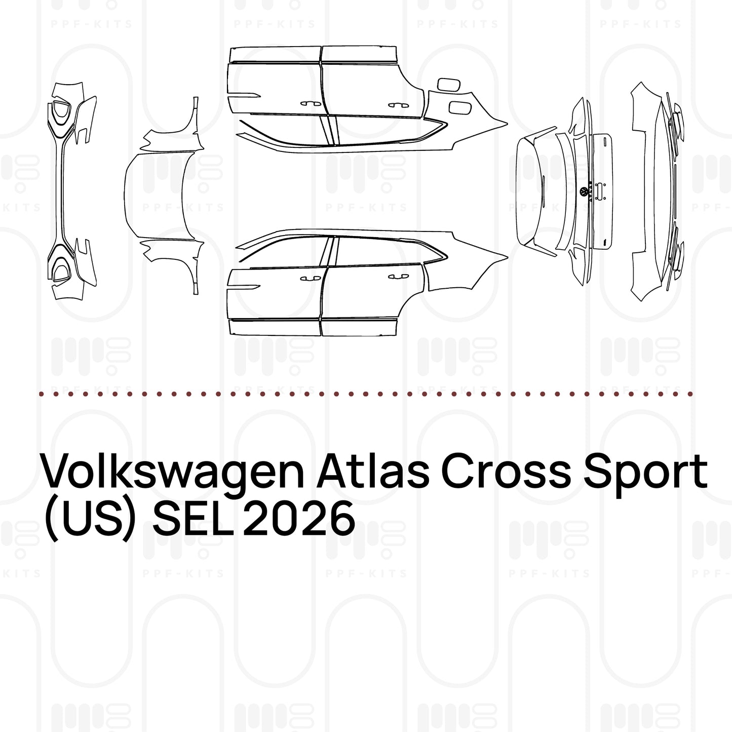 Voorgesneden PPF Volkswagen Atlas Cross Sport (US) SEL 2026