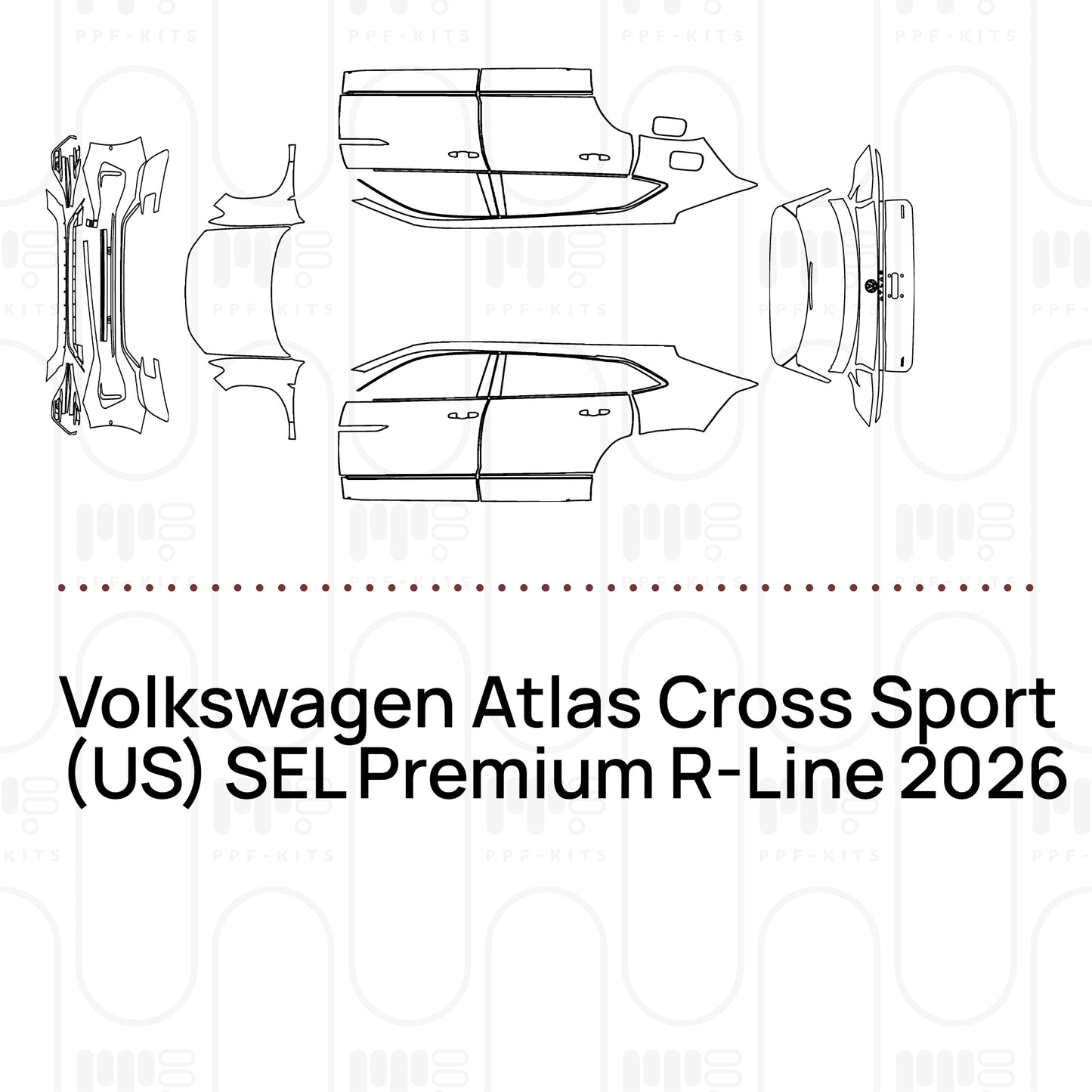 Voorgesneden PPF Volkswagen Atlas Cross Sport (US) SEL Premium R-Line 2026