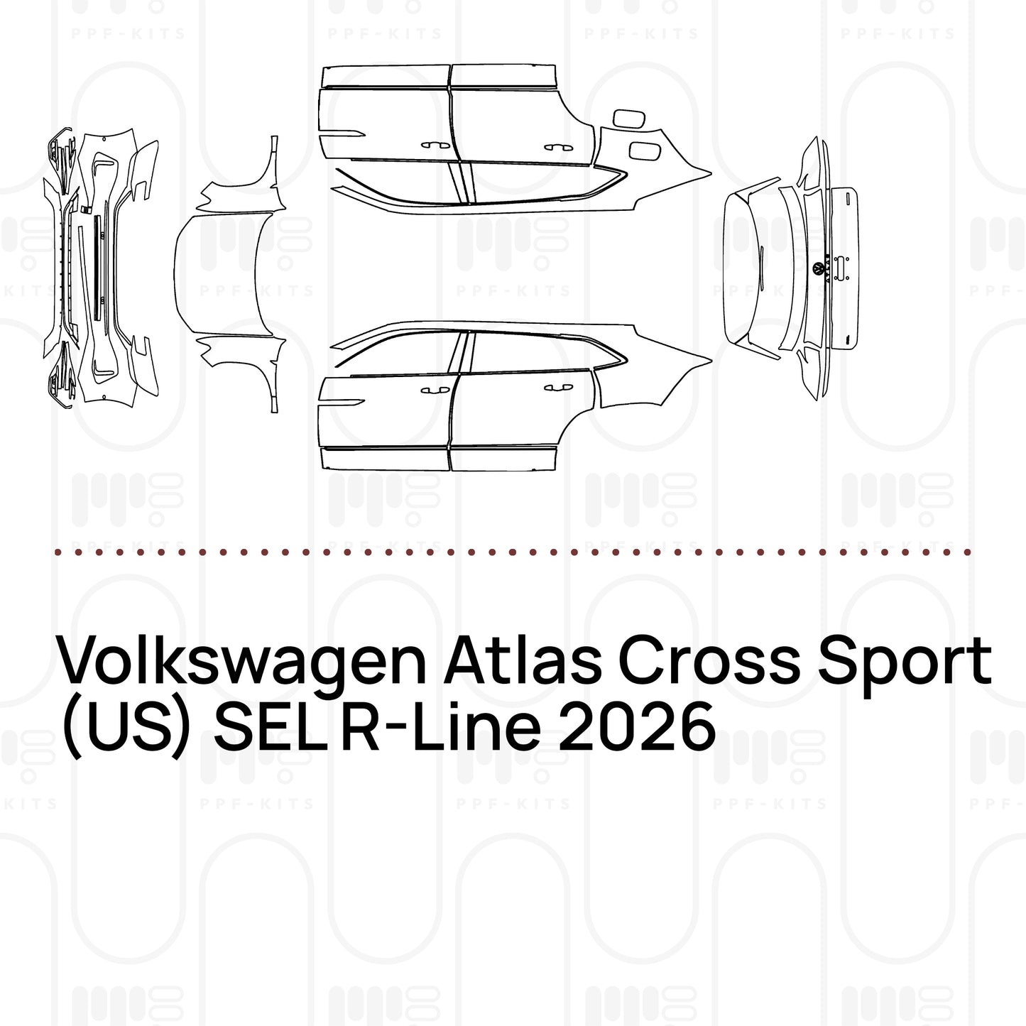 Voorgesneden PPF Volkswagen Atlas Cross Sport (US) SEL R-Line 2026