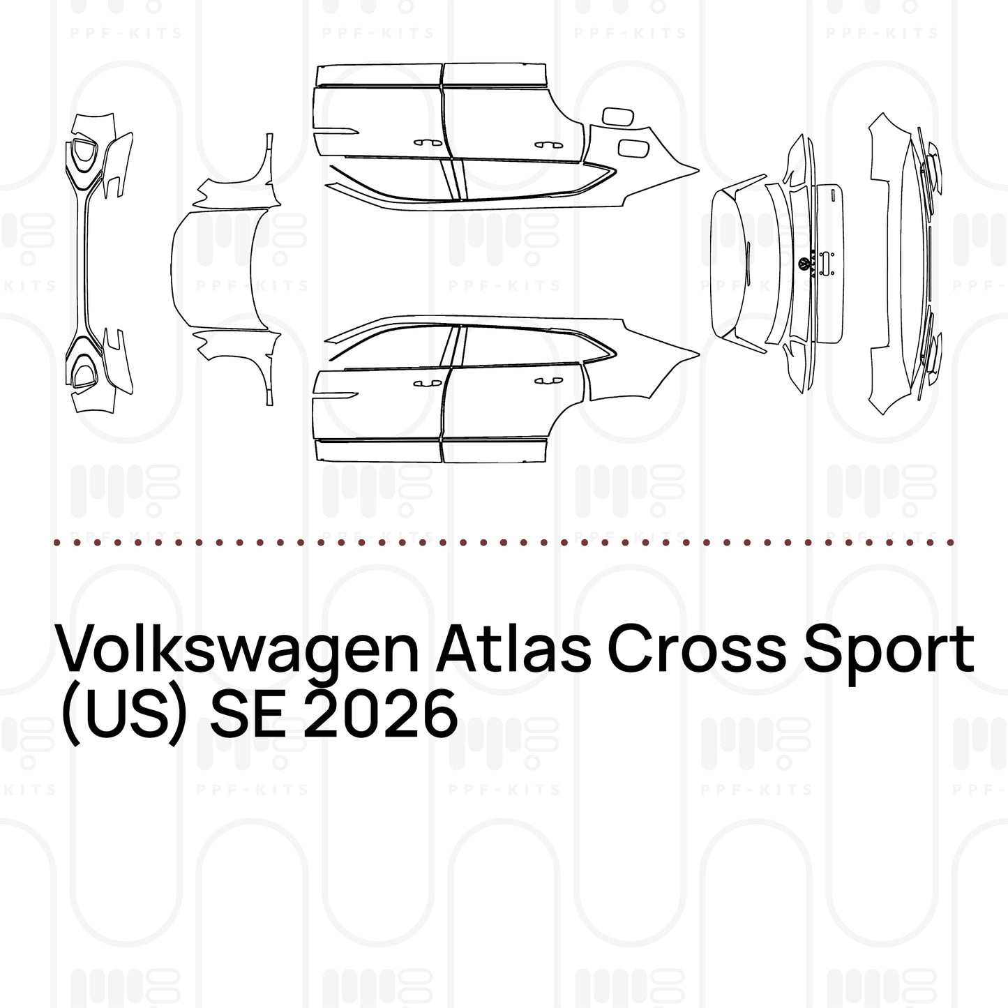 Voorgesneden PPF Volkswagen Atlas Cross Sport (US) SE 2026
