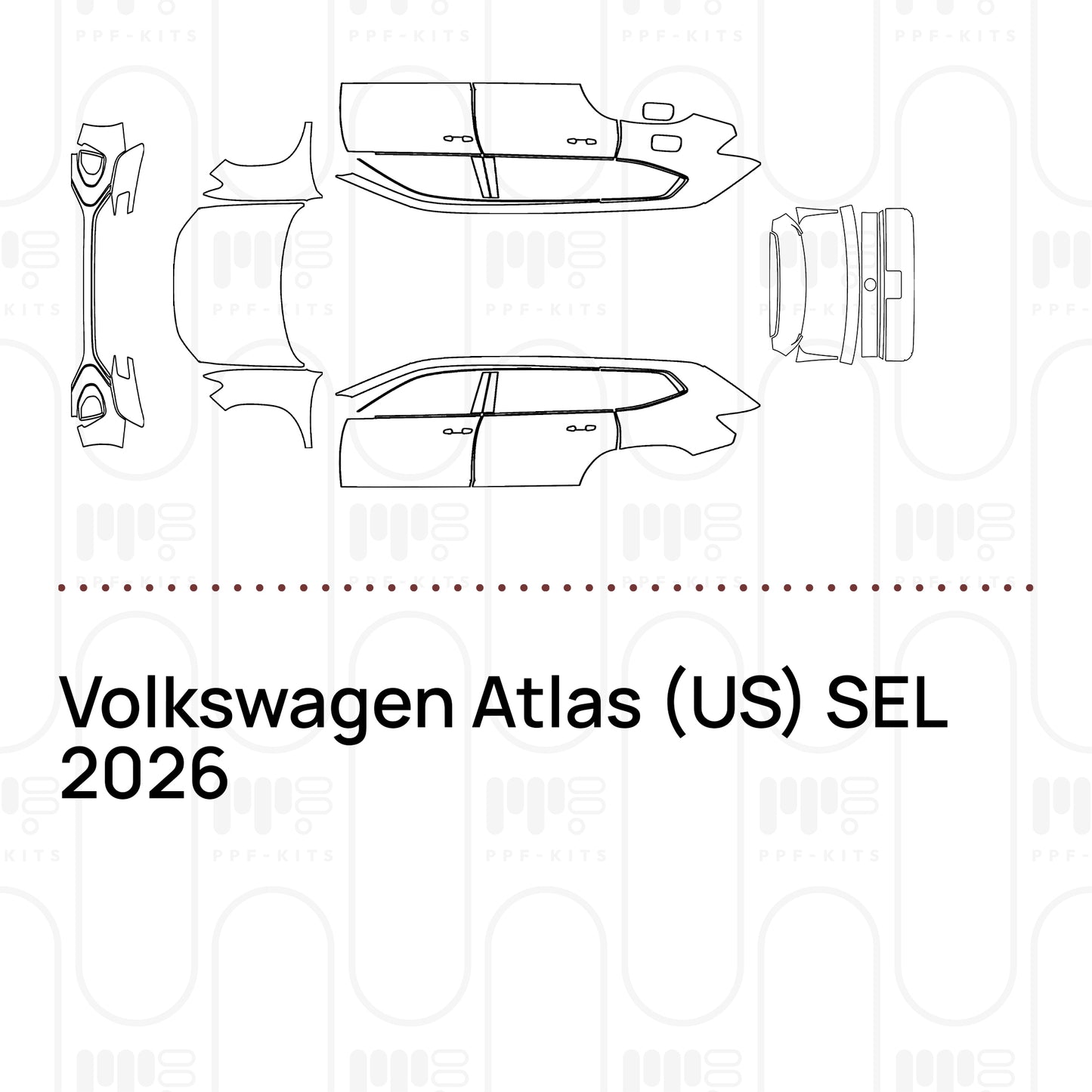 Voorgesneden PPF Volkswagen Atlas (US) SEL 2026