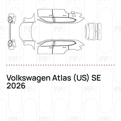 Voorgesneden PPF Volkswagen Atlas (US) SE 2026