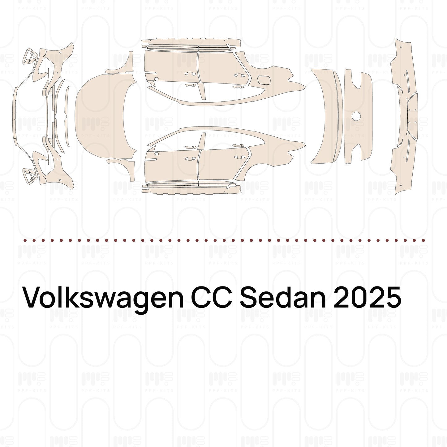 Voorgesneden PPF Volkswagen CC Sedan 2025