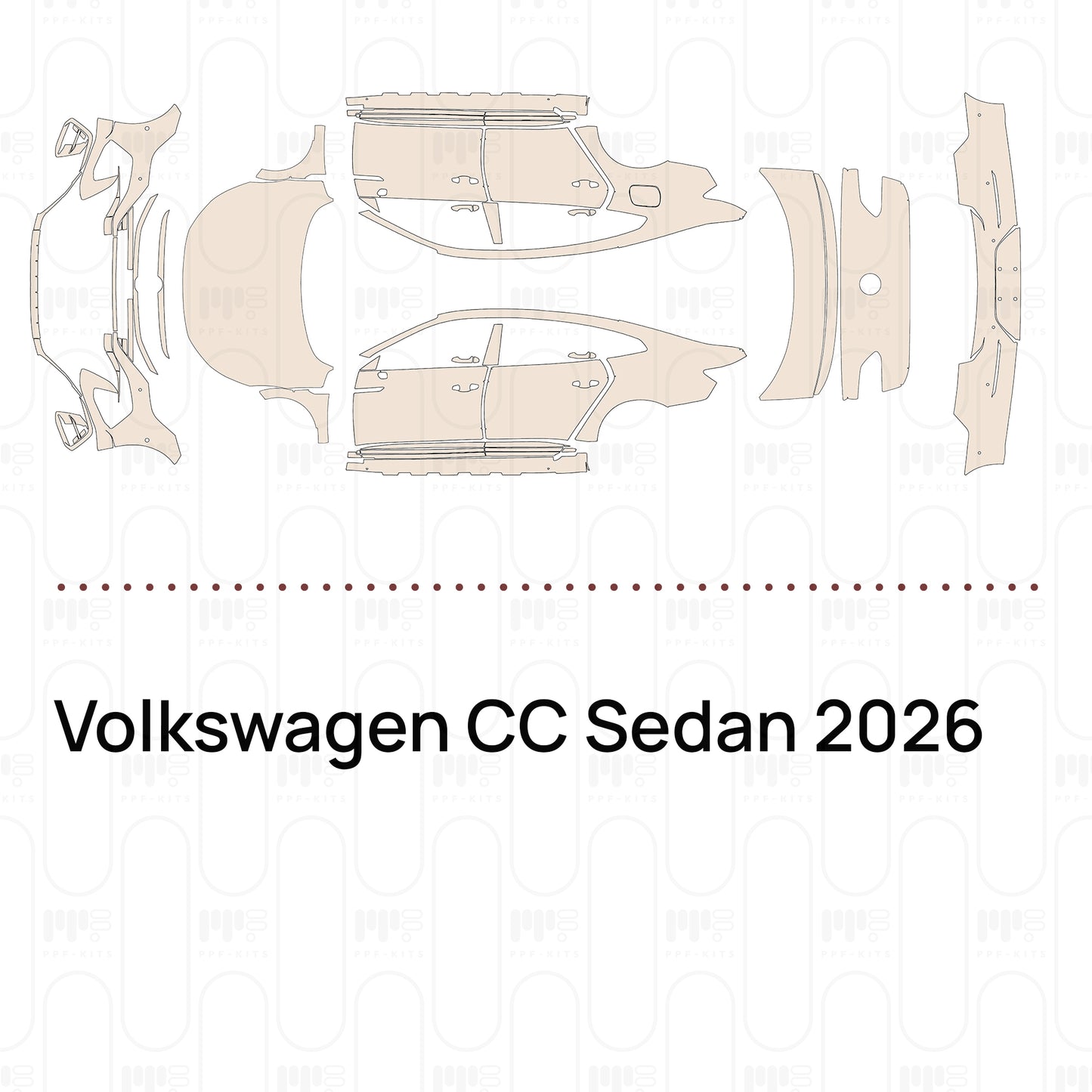 Voorgesneden PPF Volkswagen CC Sedan 2026