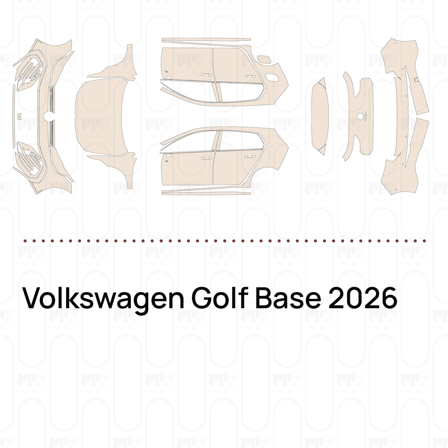 Voorgesneden PPF Volkswagen Golf Base 2026