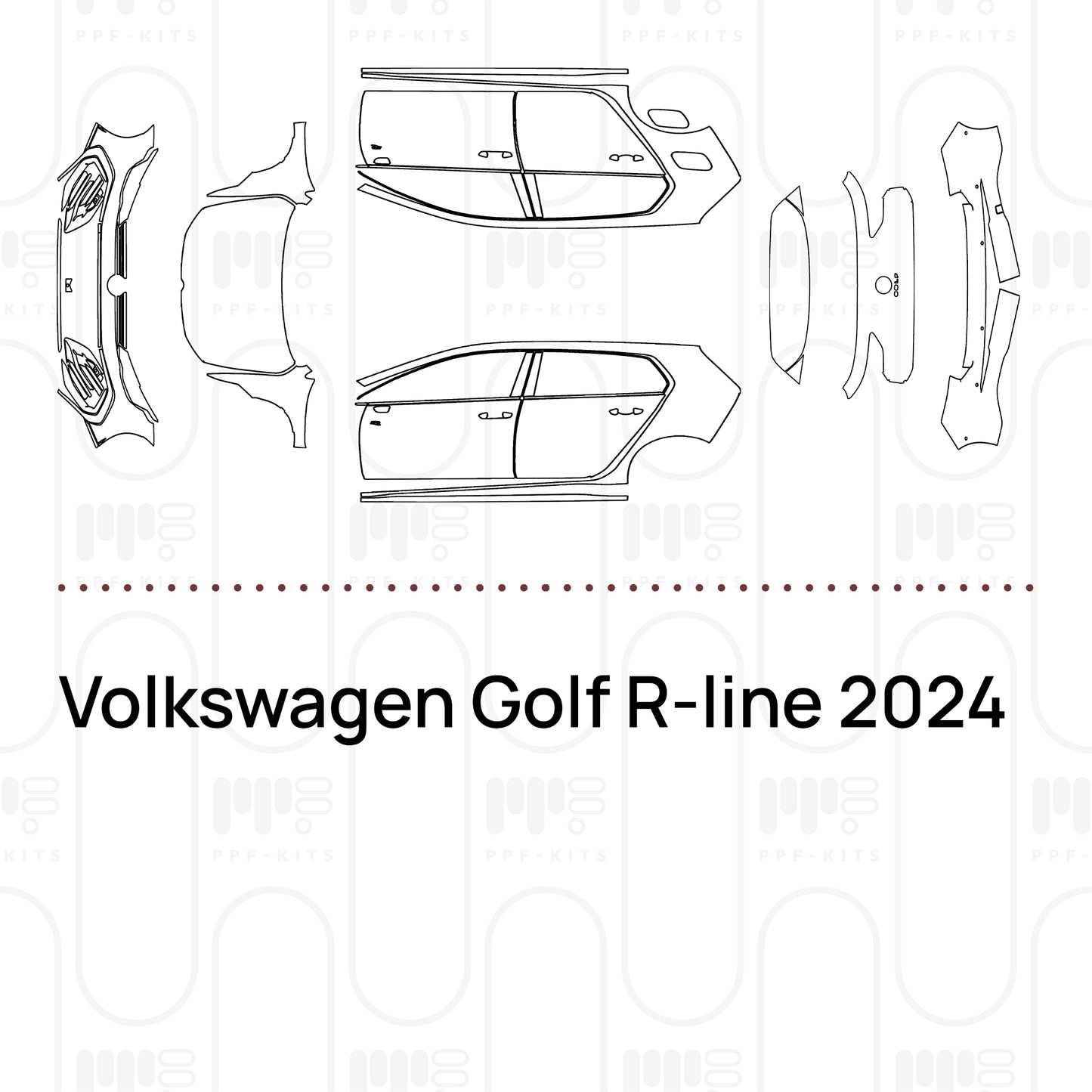 Voorgesneden PPF Volkswagen Golf R-line 2024