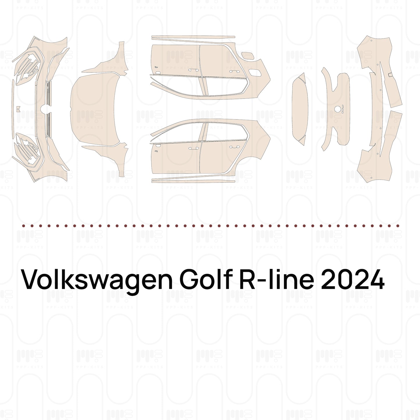 Voorgesneden PPF Volkswagen Golf R-line 2024