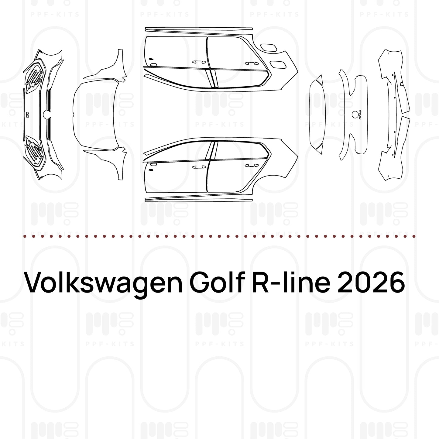 Pre-Cut PPF Volkswagen Golf R-line 2026