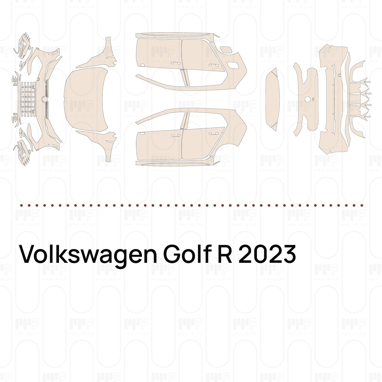 Voorgesneden PPF Volkswagen Golf R 2023