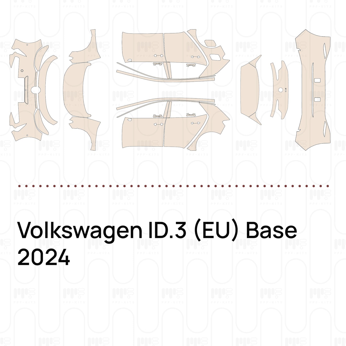 Voorgesneden PPF Volkswagen ID.3 (EU) Base 2024