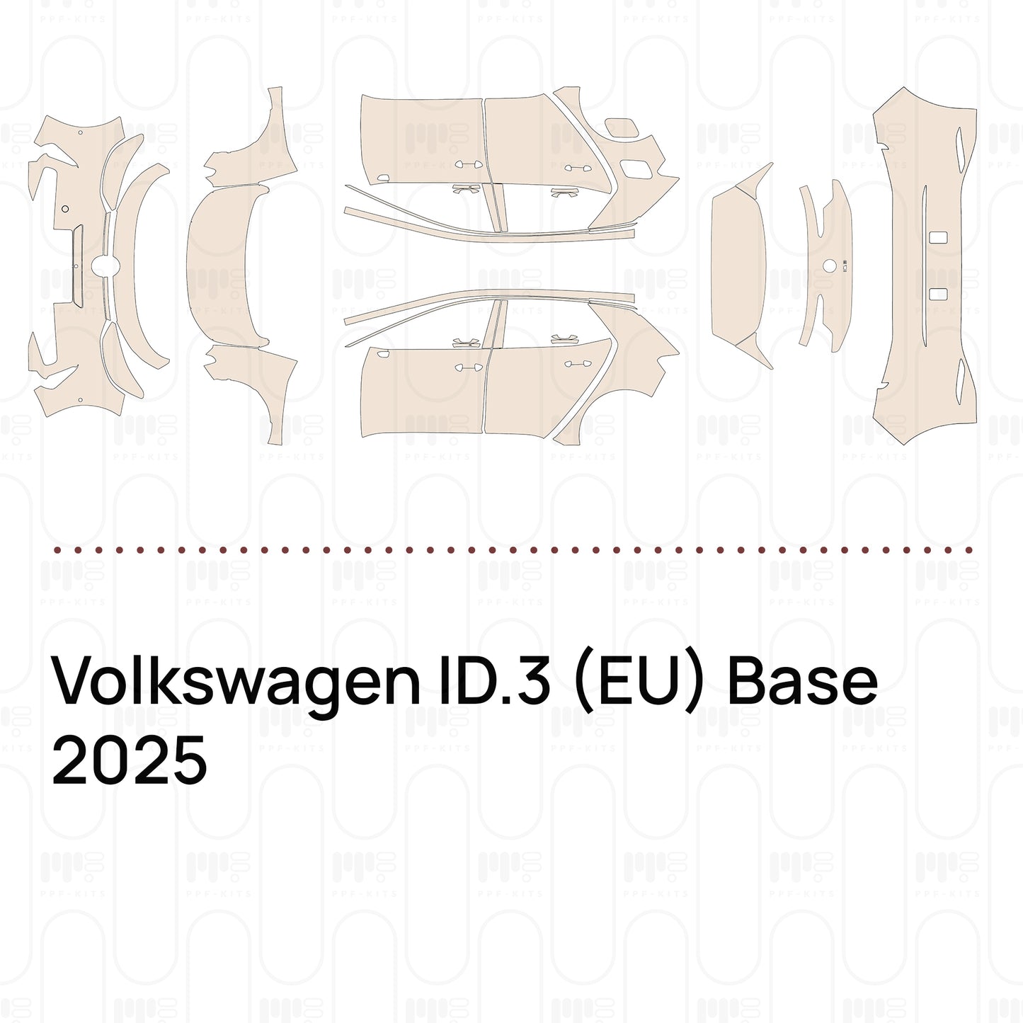 Voorgesneden PPF Volkswagen ID.3 (EU) Base 2025