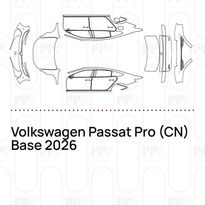 Voorgesneden PPF Volkswagen Passat Pro (CN) Base 2026