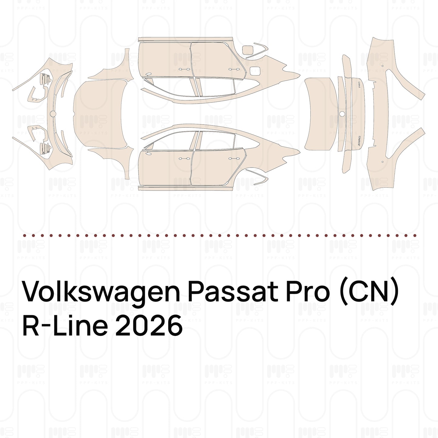 Voorgesneden PPF Volkswagen Passat Pro (CN) R-Line 2026