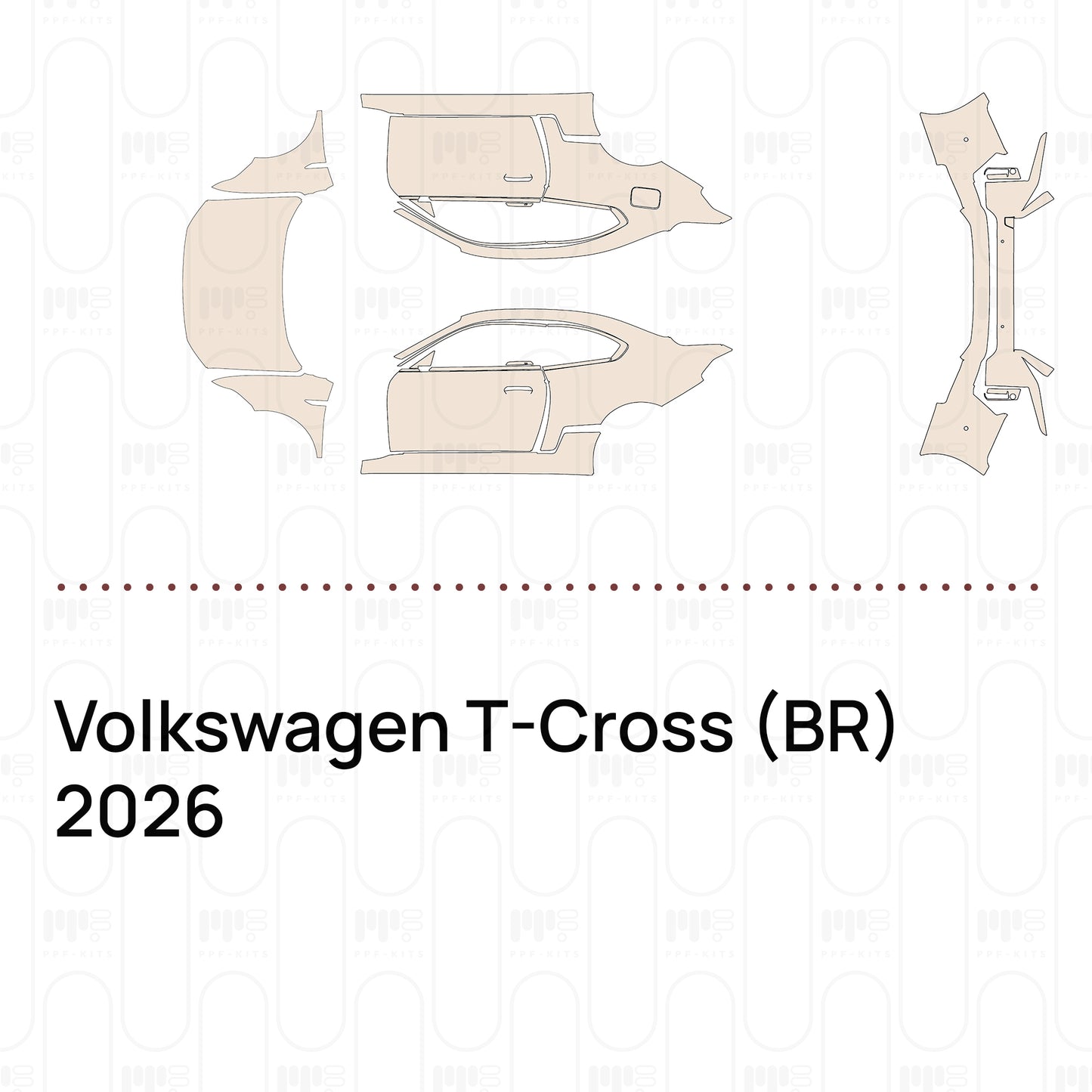 Voorgesneden PPF Volkswagen T-Cross (BR) 2026