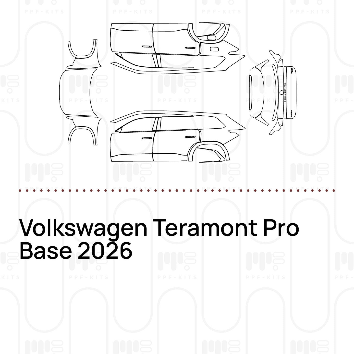 Voorgesneden PPF Volkswagen Teramont Pro Base 2026