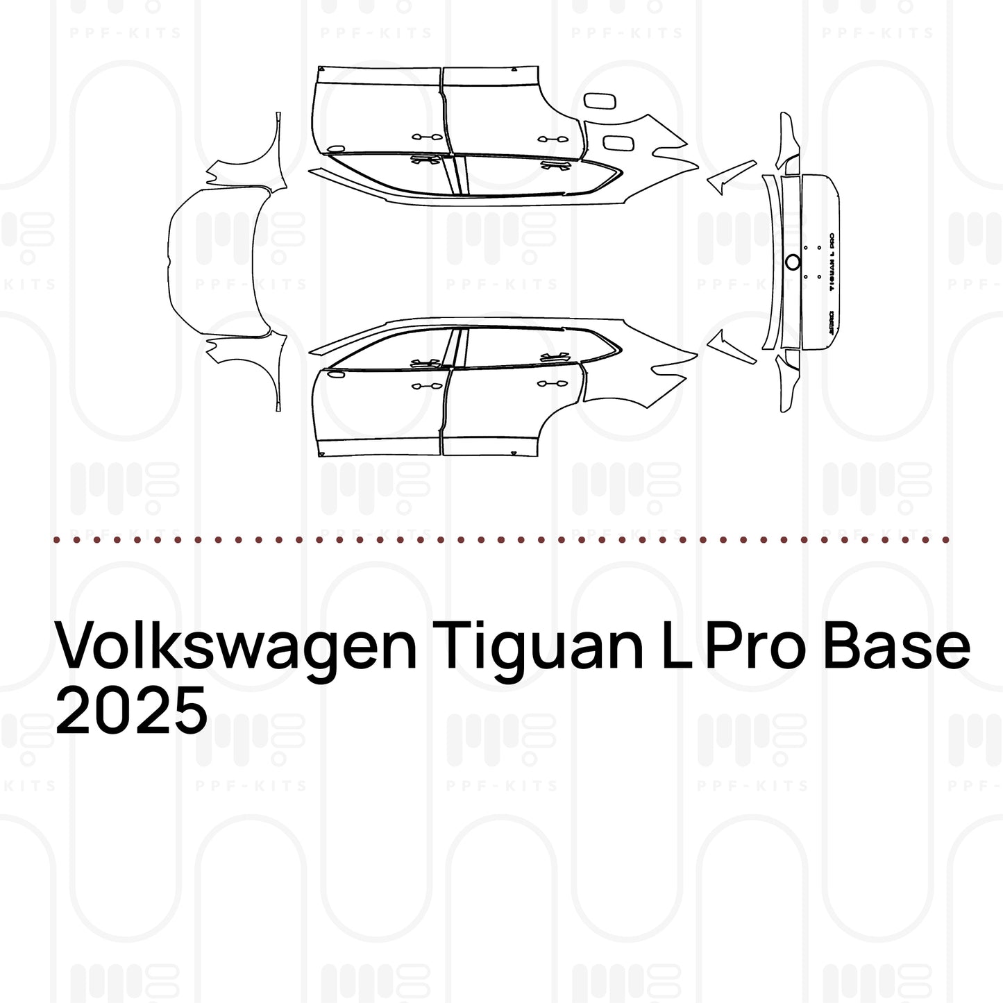 Voorgesneden PPF Volkswagen Tiguan L Pro Base 2025