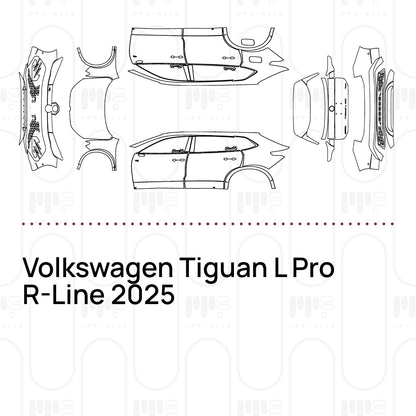 Voorgesneden PPF Volkswagen Tiguan L Pro R-Line 2025