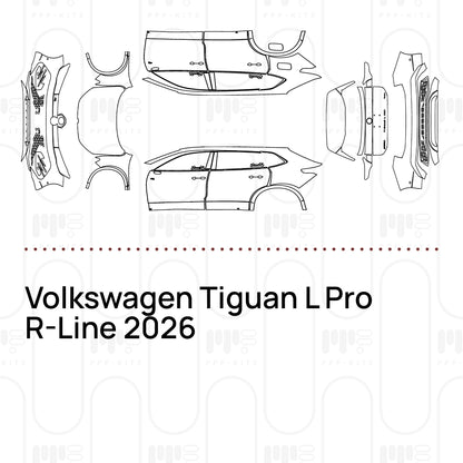 Voorgesneden PPF Volkswagen Tiguan L Pro R-Line 2026