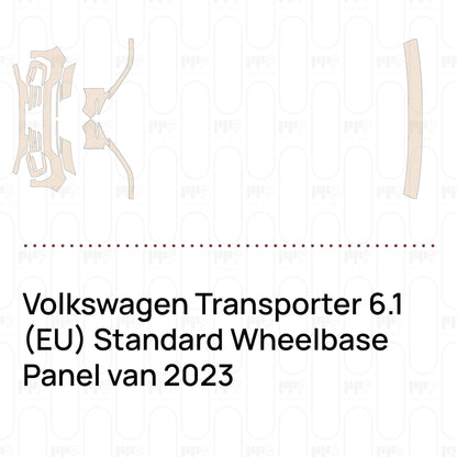 Voorgesneden PPF Volkswagen Transporter 6.1 (EU) Standard Wheelbase Panel van 2023