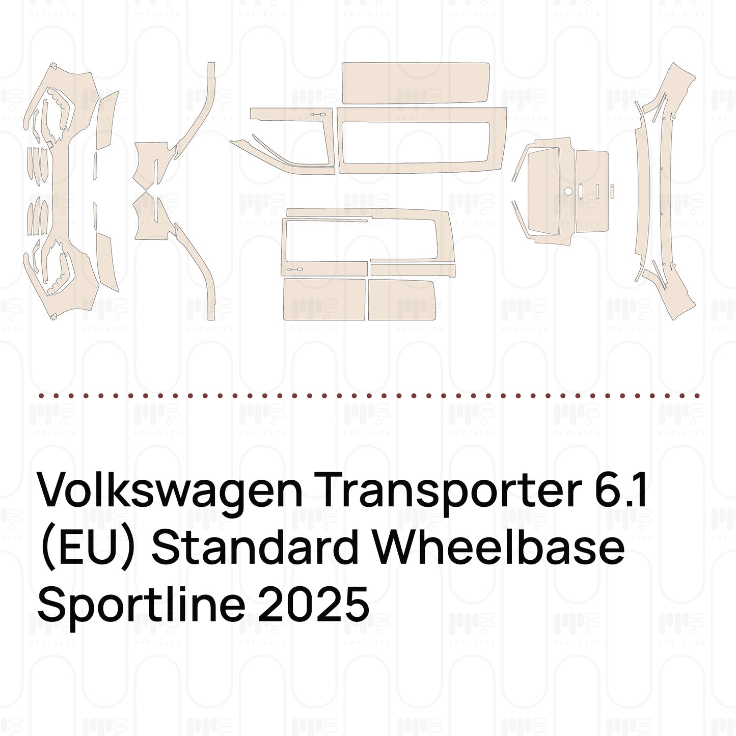 Pre-Cut PPF Volkswagen Transporter 6.1 (EU) Standard Wheelbase Sportline 2025
