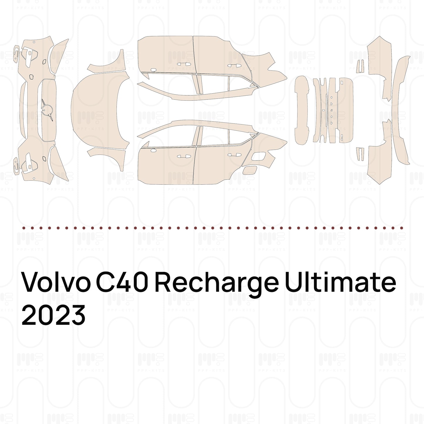 Voorgesneden PPF Volvo C40 Recharge Ultimate 2023