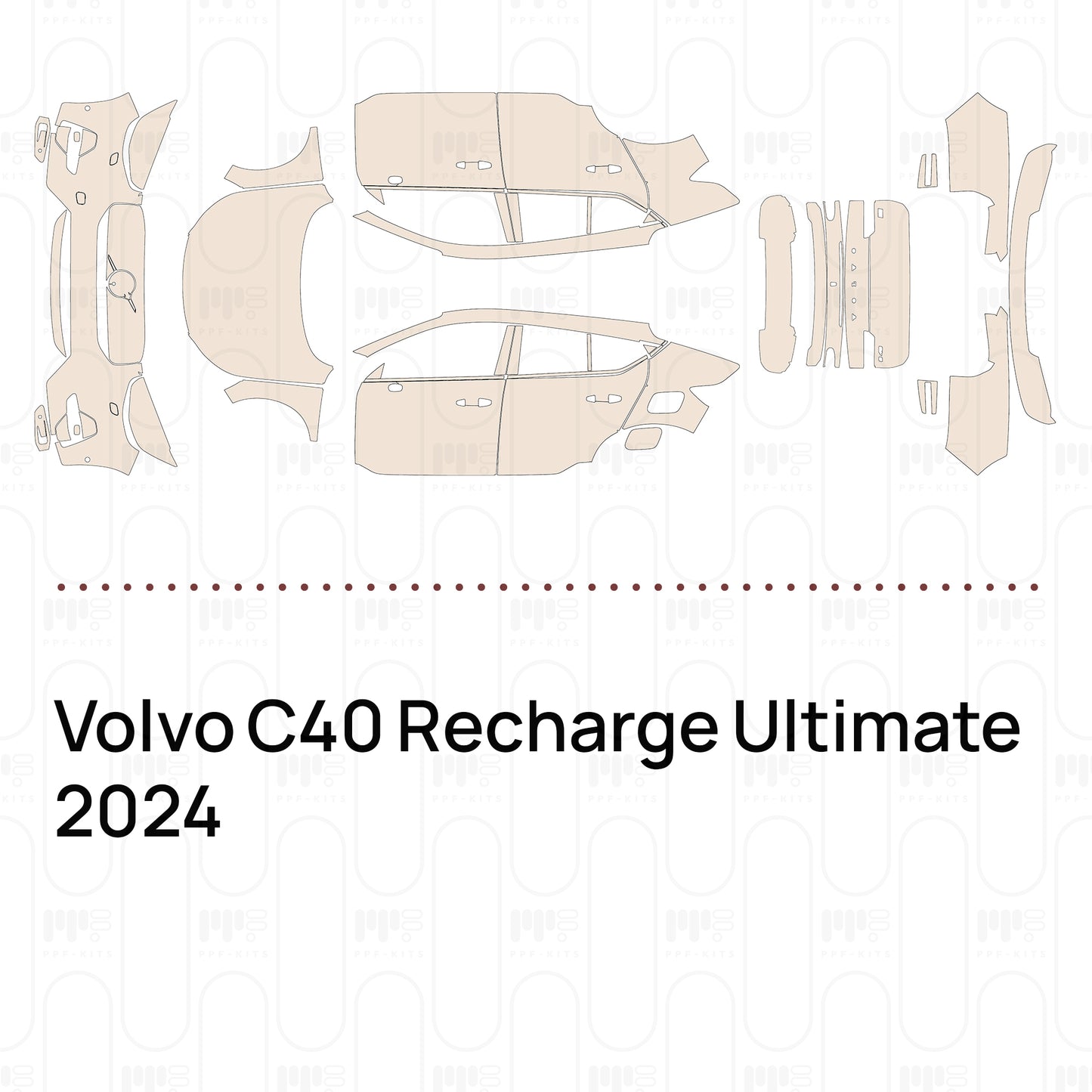 Voorgesneden PPF Volvo C40 Recharge Ultimate 2024
