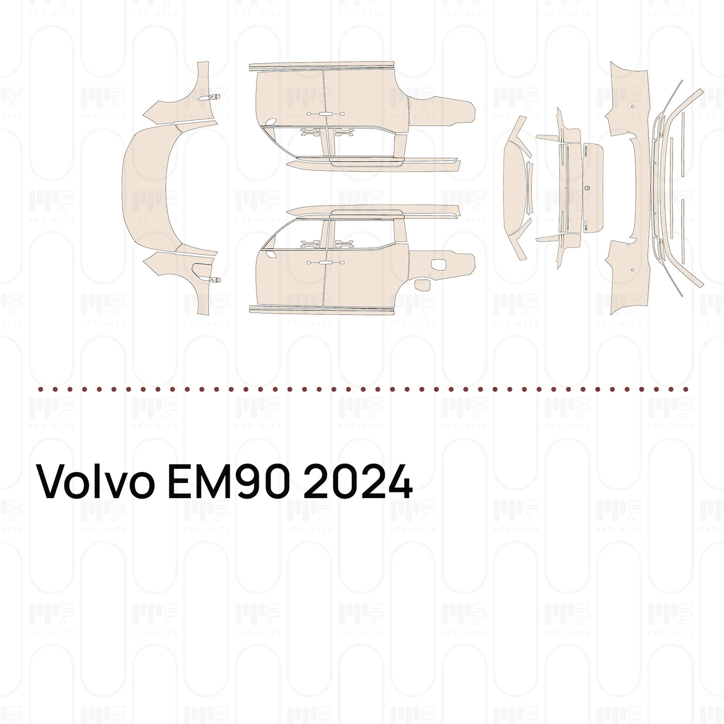 Voorgesneden PPF Volvo EM90 2024