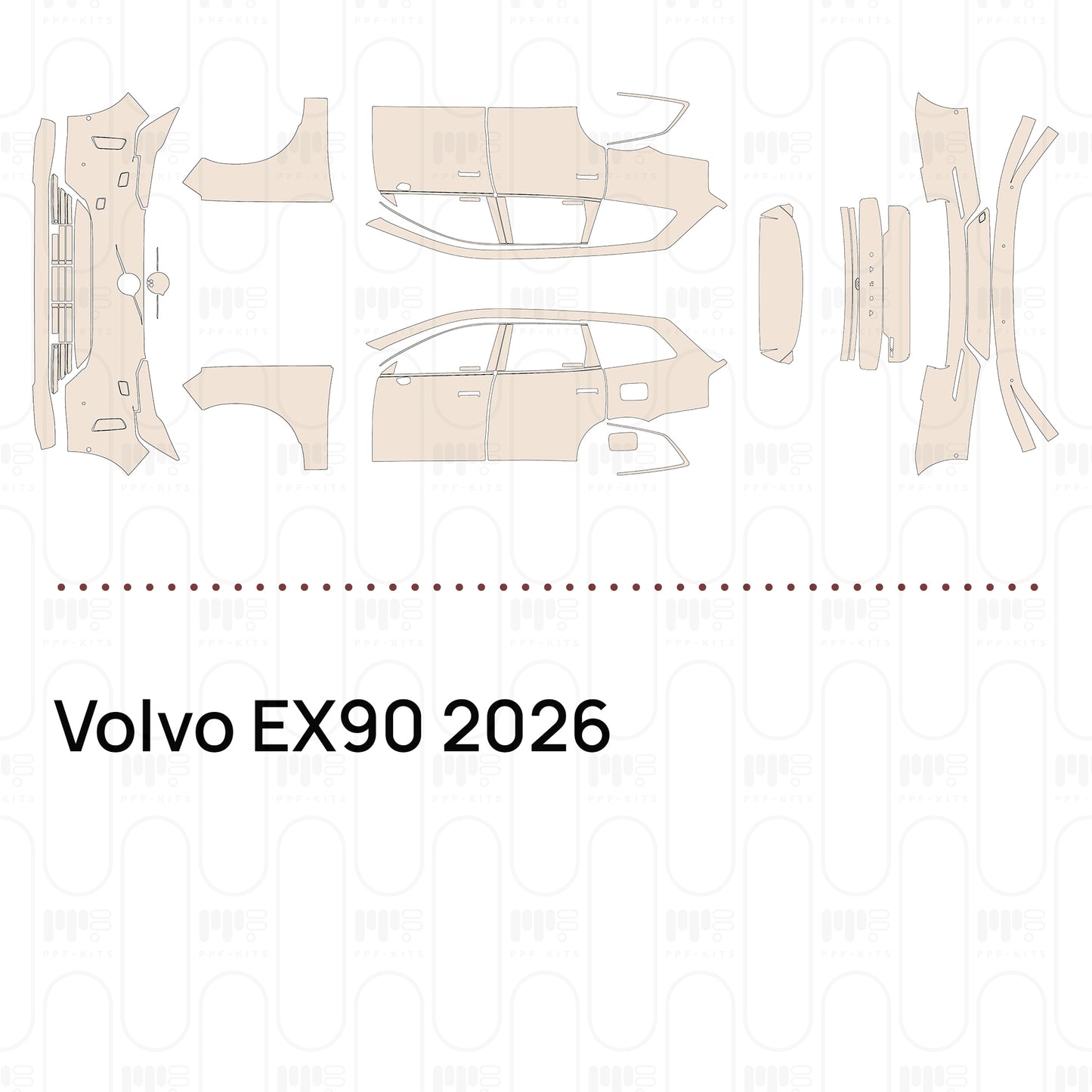 Voorgesneden PPF Volvo EX90 2026