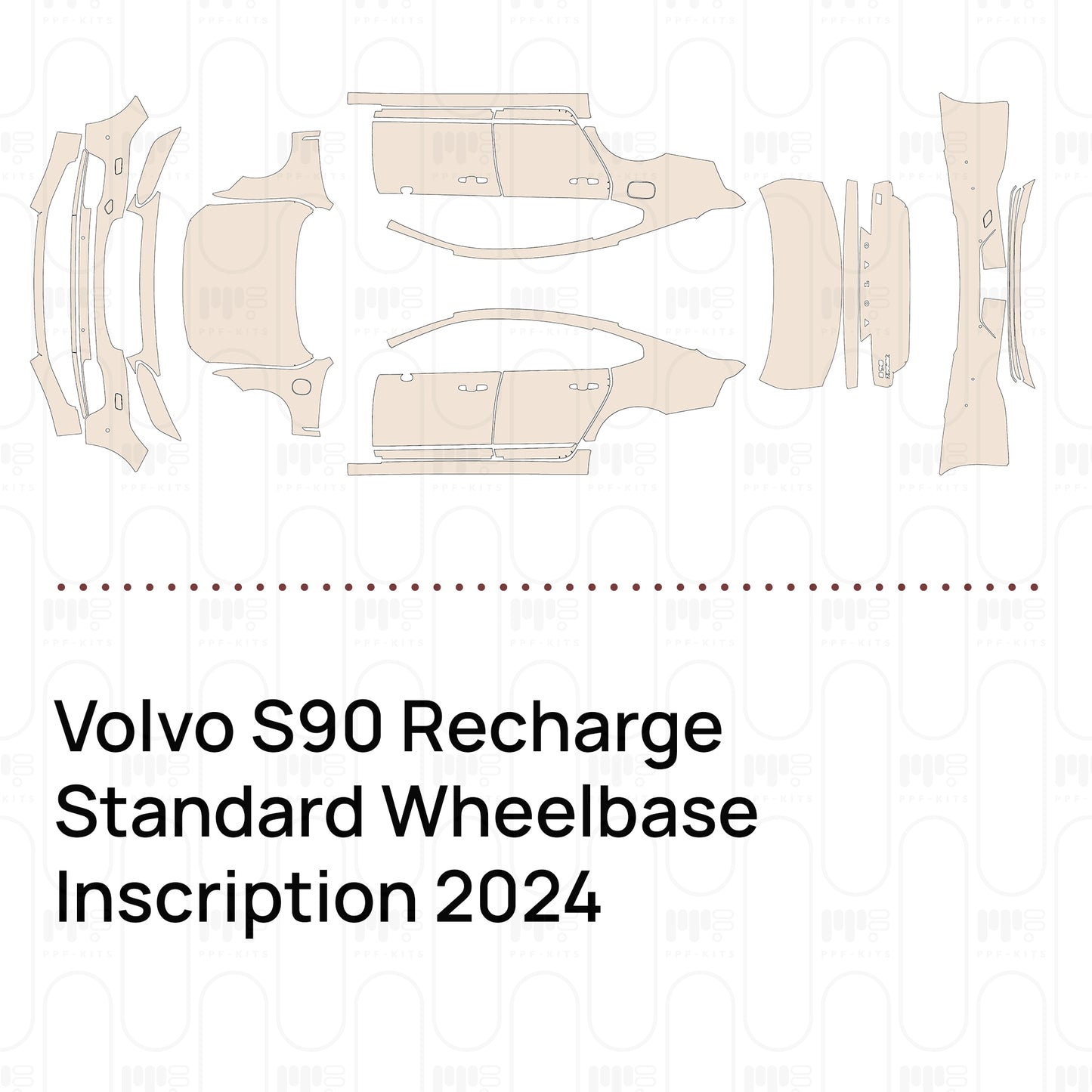 Voorgesneden PPF Volvo S90 Recharge Standard Wheelbase Inscription 2024