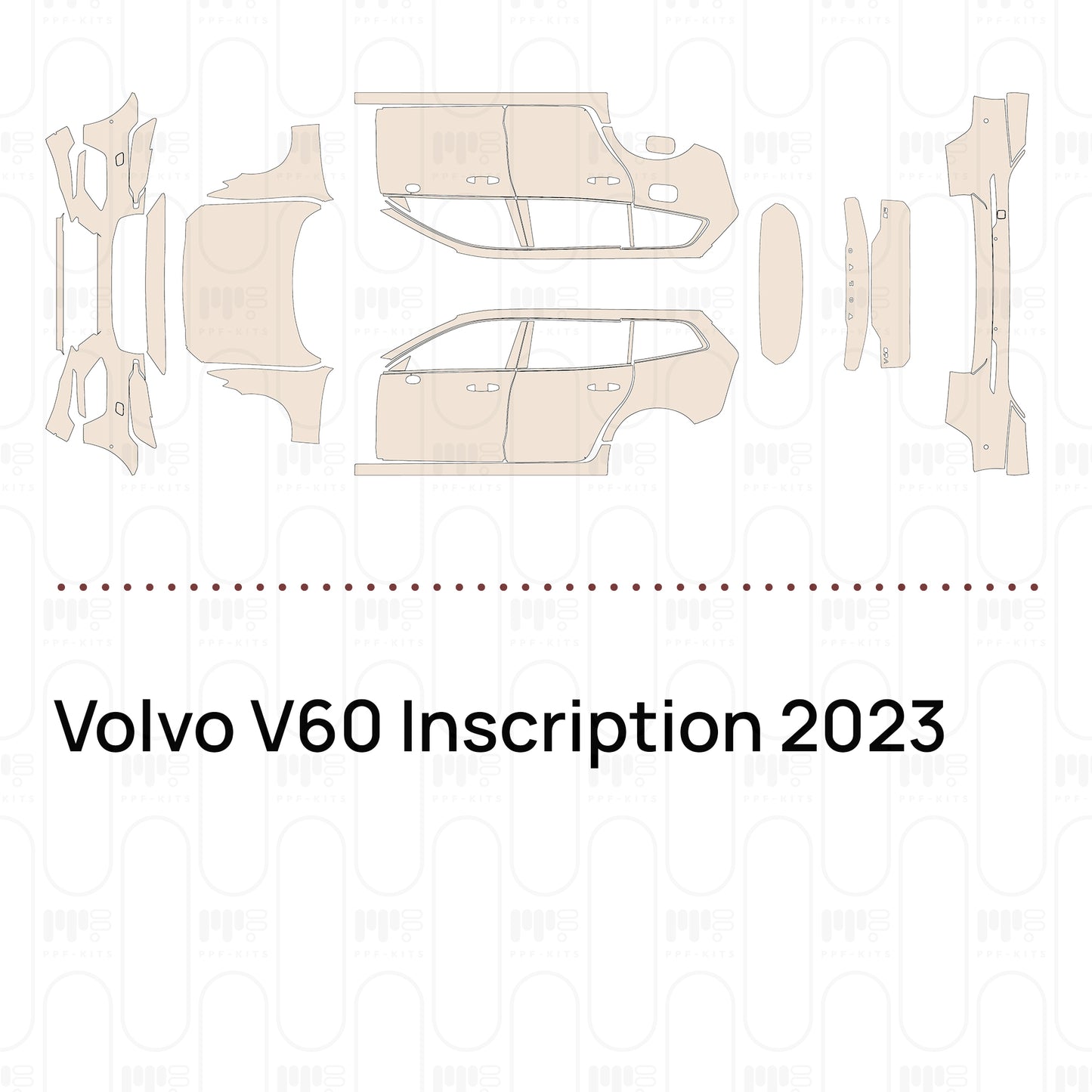 Voorgesneden PPF Volvo V60 Inscription 2023
