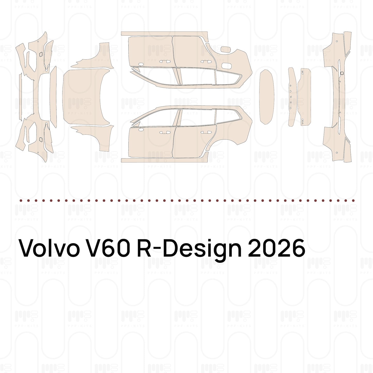 Voorgesneden PPF Volvo V60 R-Design 2026