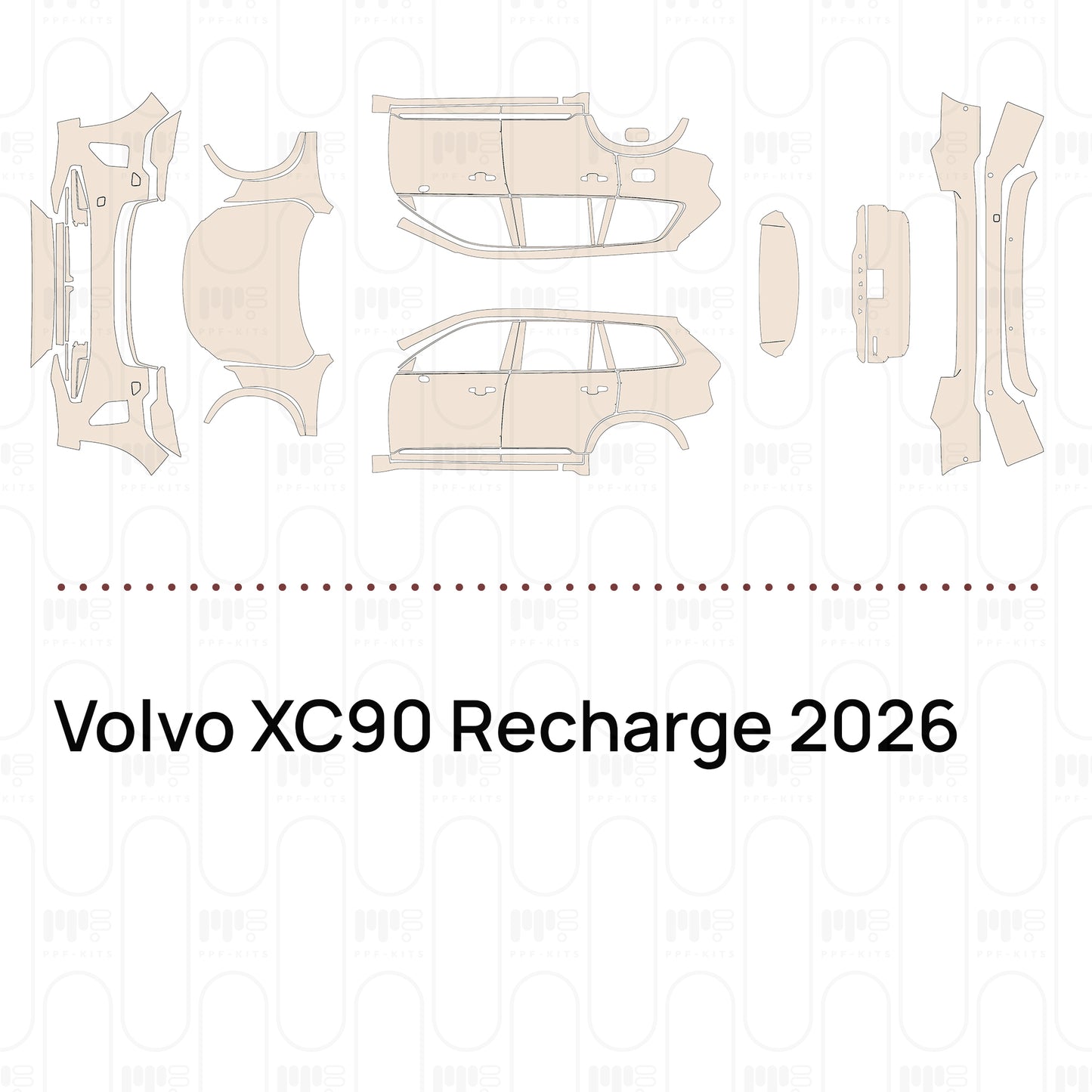 Voorgesneden PPF Volvo XC90 Recharge 2026