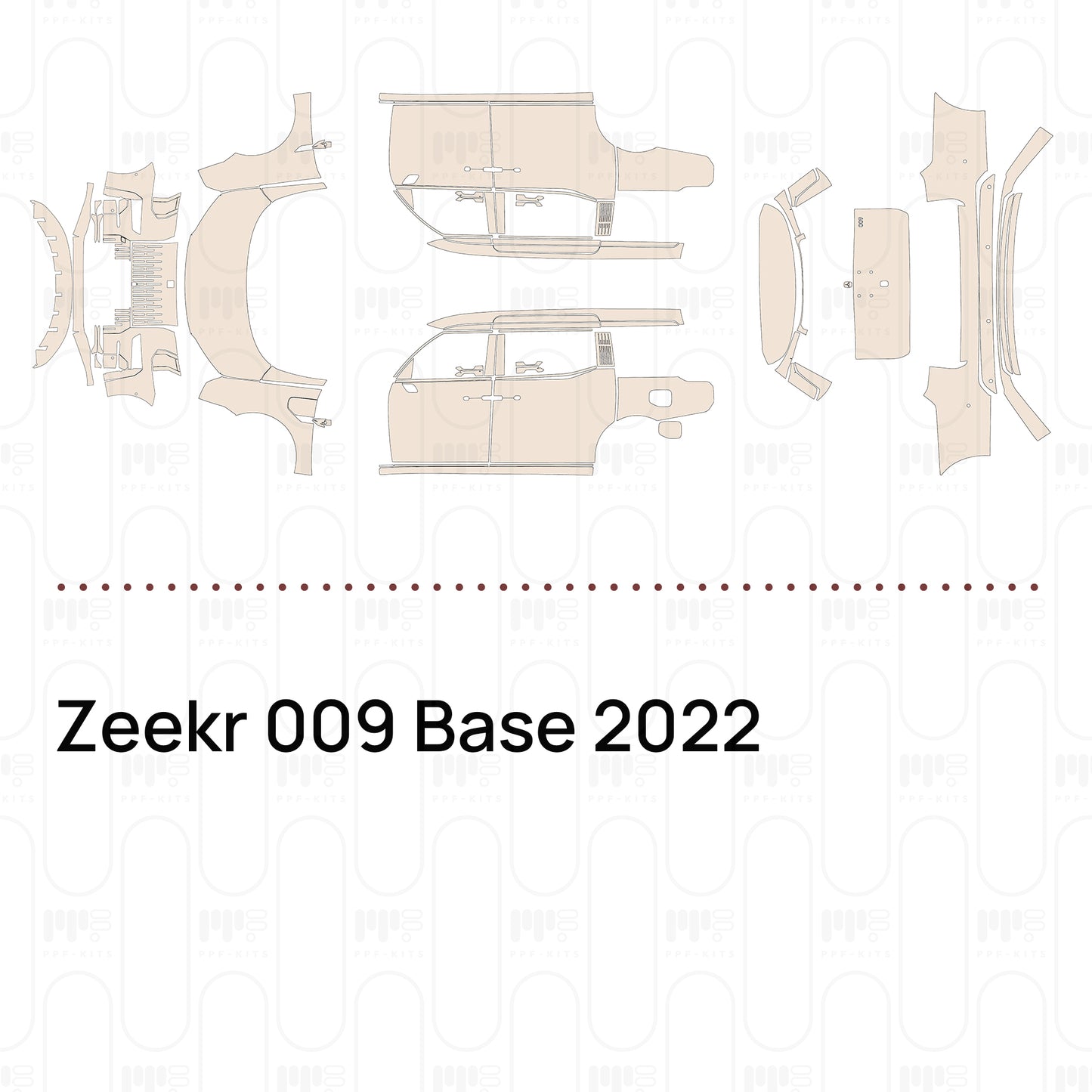 Voorgesneden PPF Zeekr 009 Base 2022