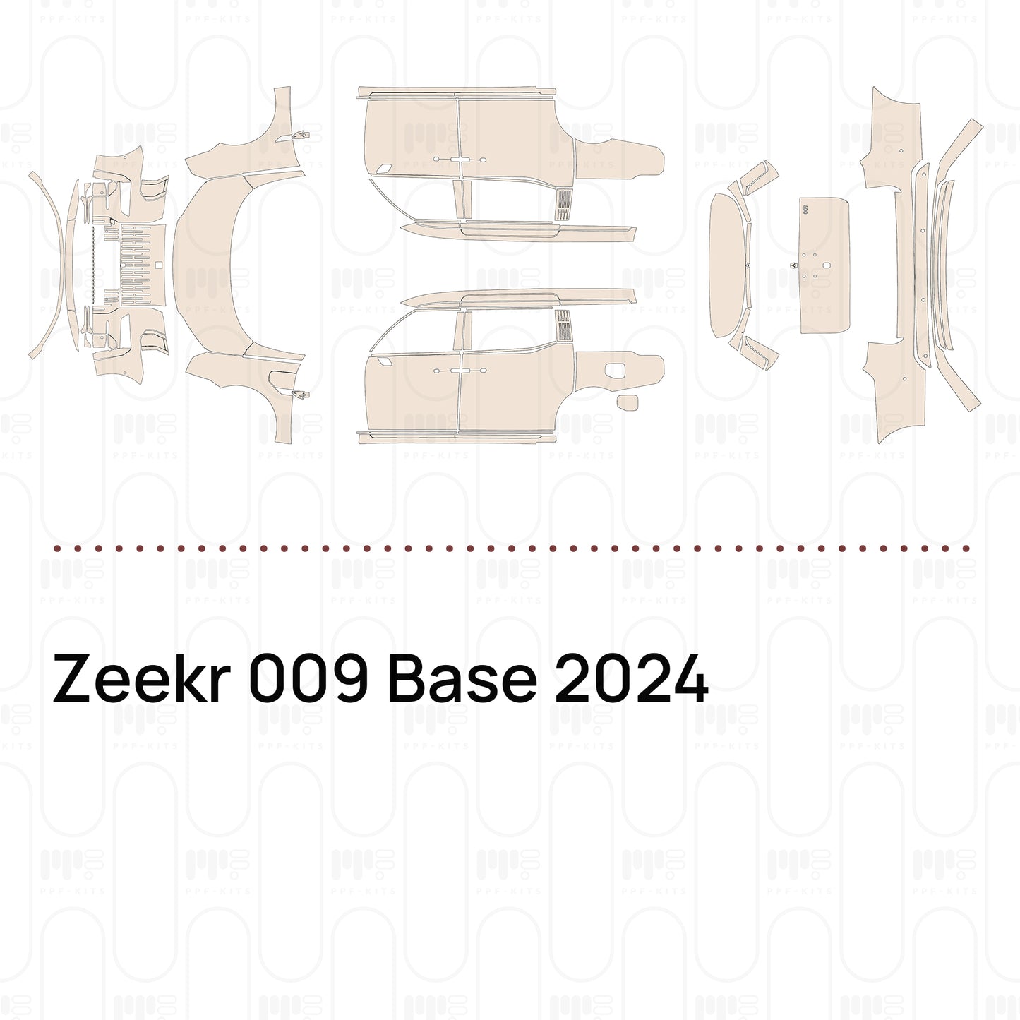Voorgesneden PPF Zeekr 009 Base 2024