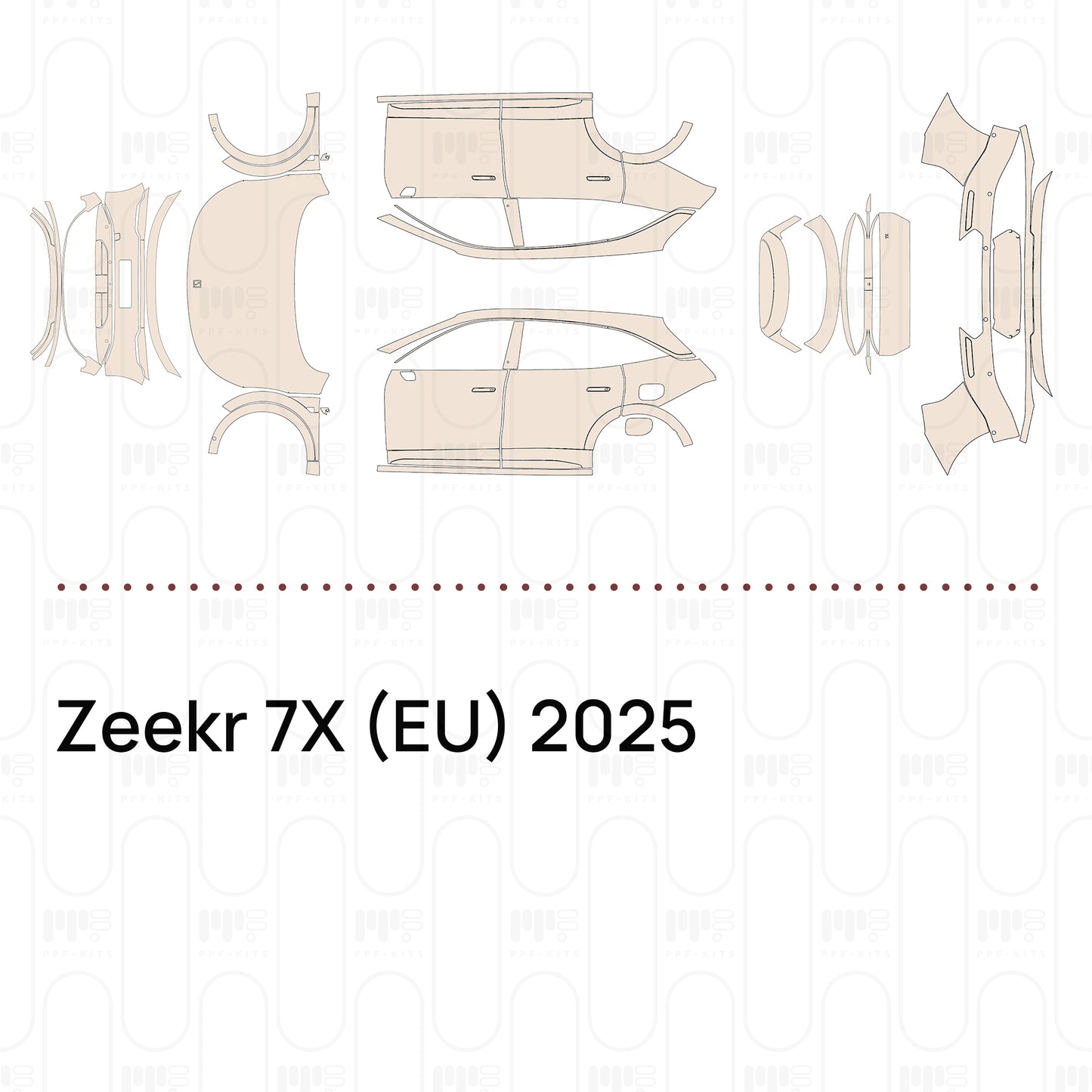 Zeekr 7X (EU) 2025 – Voorgesneden PPF
